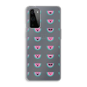 Smiley watermeloenprint: OnePlus 9 Pro Transparant Hoesje