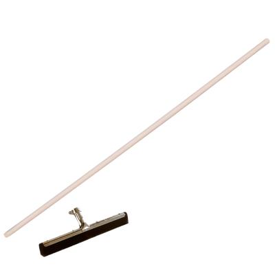 Talen Tools Vloer/douche trekker - voor water - metaal/hard rubber 35 cm - met houten steel 130 cm