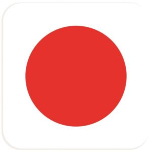 15x Bierviltjes Japanse vlag vierkant