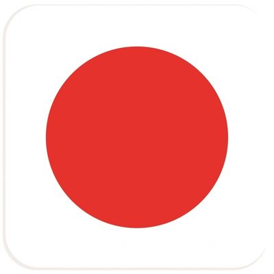 15x Bierviltjes Japanse vlag vierkant