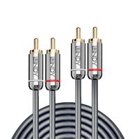 Lindy 35345 audio kabel 1 m 2 x RCA Antraciet - thumbnail