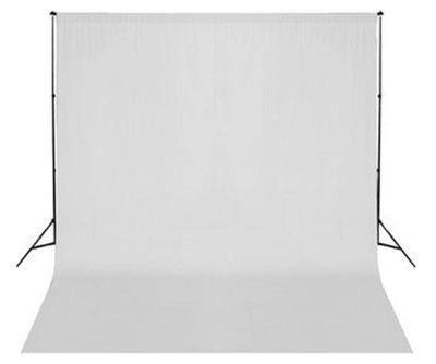 BRESSER BR-D26 Achtergrondsupport + Achtergronddoek wit 3x6m