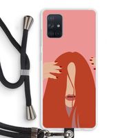 Woke up like this: Samsung Galaxy A71 Transparant Hoesje met koord