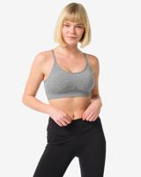 HEMA Naadloze Sporttop Light Support Grijsmelange (grijsmelange)