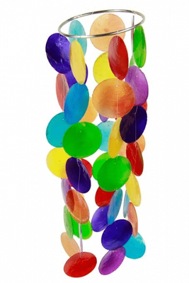 Windmobiel Chakra Multikleuren Capiz Schelp Klein