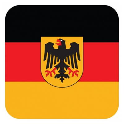 15x Bierviltjes Duitse vlag vierkant