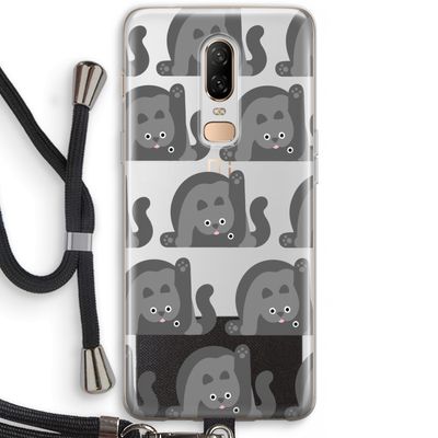 Cats: OnePlus 6 Transparant Hoesje met koord