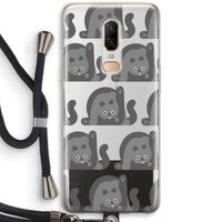 Cats: OnePlus 6 Transparant Hoesje met koord Cats: OnePlus 6 Transparant Hoesje met koord