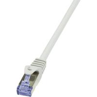 LogiLink CQ3022S RJ45 Netwerkkabel, patchkabel CAT 6A S/FTP 0.50 m Grijs Vlambestendig, Snagless 1 stuk(s) - thumbnail