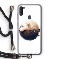 Yin Yang Wolves: Samsung Galaxy A11 Transparant Hoesje met koord