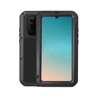 LOVE MEI krachtige stofdichte schokbestendige spatwaterdicht metaal + siliconen combinatie Case voor Huawei P30 Pro (zwart)
