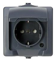 Kopp SWD opbouw stopcontact RA antraciet - 4628220 - thumbnail