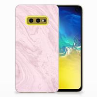 Samsung Galaxy S10e TPU Siliconen Hoesje Marble Pink - Origineel Cadeau Vriendin