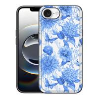 Bloemen Hoesje voor iPhone 16e Flowers Blue