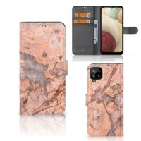Samsung Galaxy A12 | Bookcase | Marmer Oranje