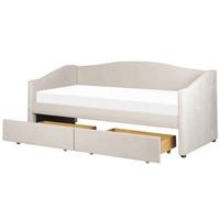 Beliani - VITTEL - Bed met opberger - Beige - Polyester - thumbnail