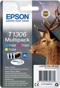 Epson inktcartridge T1306, 600-1.005 pagina&apos;s, OEM C13T13064012, 3 kleuren