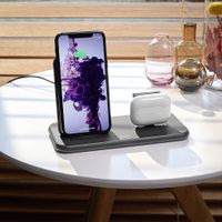 ZENS Aluminium Series Stand Wireless Charger + Dock ZEDC06B Inductielader 2000 mA Uitgangen Qi-standaard, USB, Apple dock-stekker Lightning Zwart - thumbnail