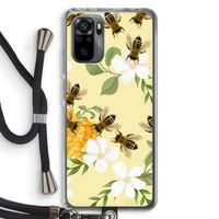 No flowers without bees: Xiaomi Redmi Note 10 Pro Transparant Hoesje met koord