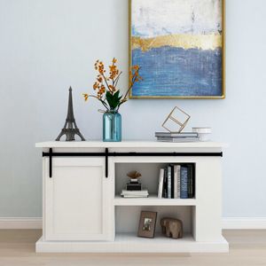 VidaXL Ophangset voor minischuifdeur 152 cm koolstofstaal