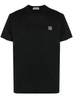 Stone Island t-shirt en coton à patch Compass - Noir