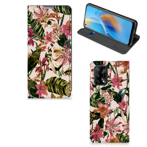 OPPO A74 4G Smart Cover Flowers