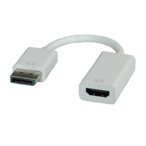Roline 12.03.3134 DisplayPort-kabel DisplayPort / HDMI Adapterkabel DisplayPort-stekker, HDMI-A-bus 0.15 m Grijs