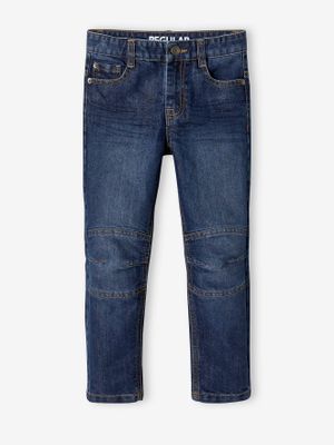 Rechte jeans voor jongens MorphologiK indestructible "waterless" met heupomtrek SMALL onbewerkt denim