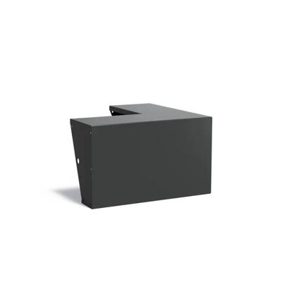 Keerwand + zitrand aluminium 100 x 100 x 60 cm buitenhoek