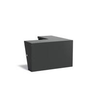 Keerwand + zitrand aluminium 100 x 100 x 60 cm buitenhoek