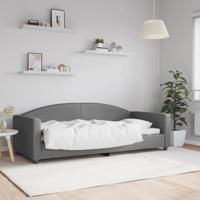 Slaapbank 90x200 cm stof donkergrijs