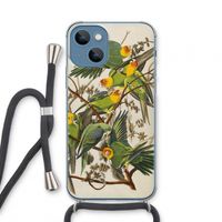 Carolinaparkiet: iPhone 13 mini Transparant Hoesje met koord