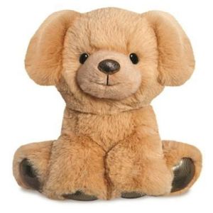 Aurora Pluche knuffeldier labrador hond - lichtbruin/blond - 20 cm - huisdieren thema