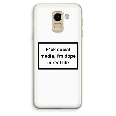 I'm dope: Samsung Galaxy J6 (2018) Transparant Hoesje