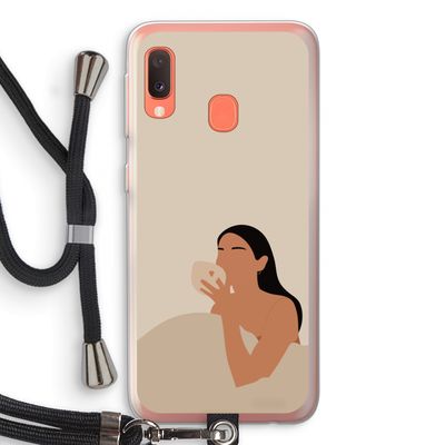 Fresh coffee: Samsung Galaxy A20e Transparant Hoesje met koord