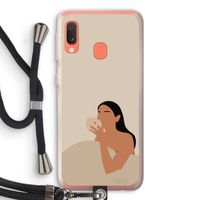 Fresh coffee: Samsung Galaxy A20e Transparant Hoesje met koord