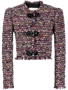 ISABEL MARANT veste crop Gradilia en tweed - Violet