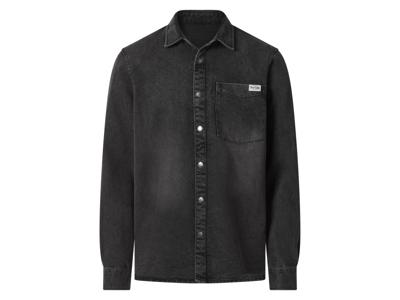 esmara Men Denim heren overhemd (Zwart, S)