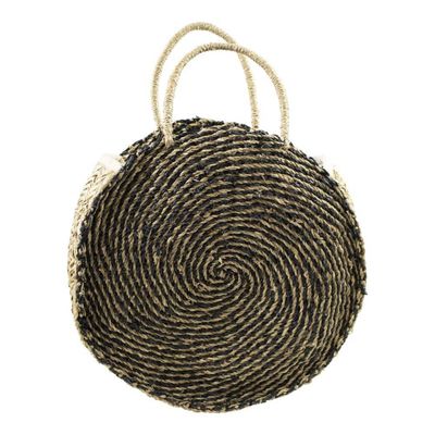 Zeegras Tas Rond Zwart (40 cm) Zeegras Tas Rond Zwart (40 cm)
