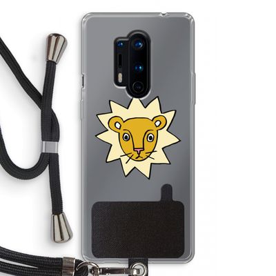 Kleine leeuw: OnePlus 8 Pro Transparant Hoesje met koord