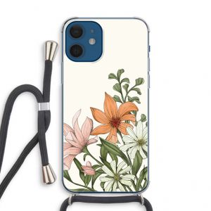 Floral bouquet: iPhone 12 mini Transparant Hoesje met koord