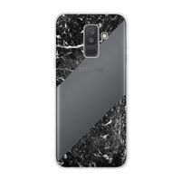 Zwart marmer: Samsung Galaxy A6 Plus (2018) Transparant Hoesje