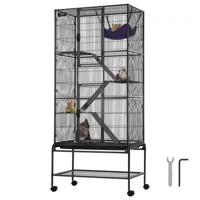 VEVOR kooi voor kleine dieren 4-laags frettenkooi 3 oprijplaten 755x455x1755mm