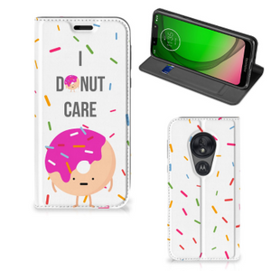 Motorola Moto G7 Play Flip Style Cover Donut Roze