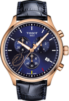 Horlogeband Tissot T1166173604100 / T600044574 Leder Blauw 22mm