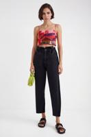 Hybride slouchy broek - BLACK - XS