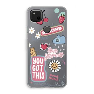 Positivity: Google Pixel 4a Transparant Hoesje