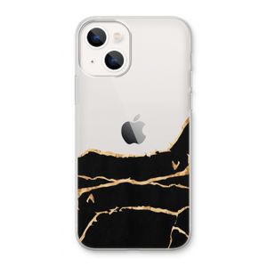 Gouden marmer: iPhone 13 Transparant Hoesje