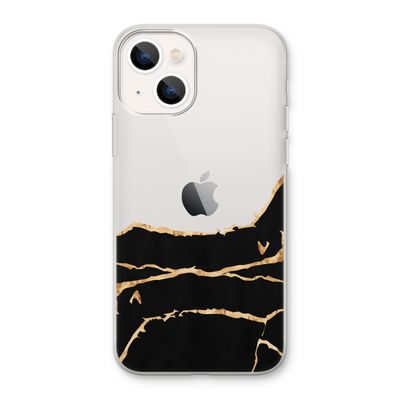 Gouden marmer: iPhone 13 Transparant Hoesje