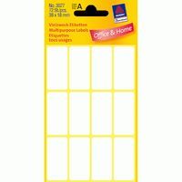 Avery Mini Etiketten, wit, 38,0 x 18,0 mm, permanent klevend - thumbnail